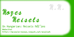 mozes meisels business card